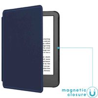 imoshion Étui de liseuse portefeuille Slim Hard Amazon Kindle (2024) / Amazon Kindle (2022) 11th gen - Bleu foncé