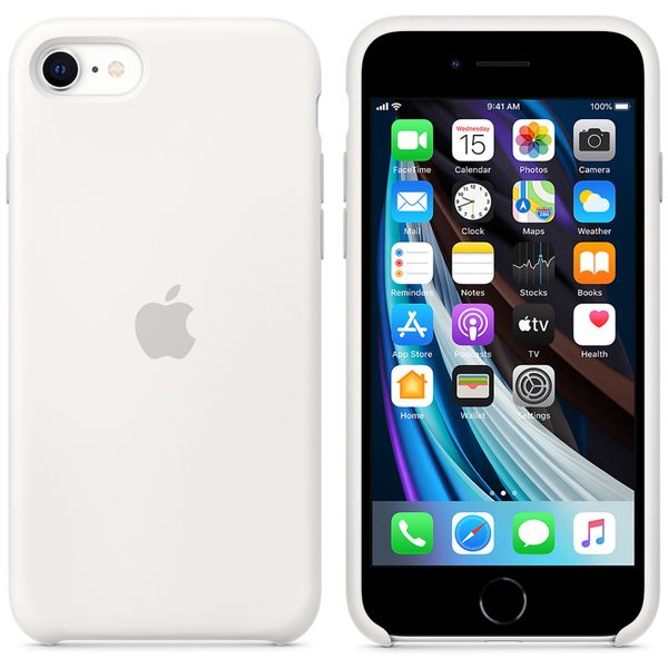 Apple Coque en silicone Apple iPhone SE (2022 / 2020) - White