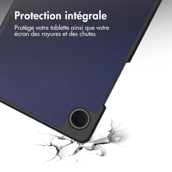 imoshion Coque tablette Trifold Samsung Galaxy Tab A11 / A9 8.7 pouces - Bleu foncé