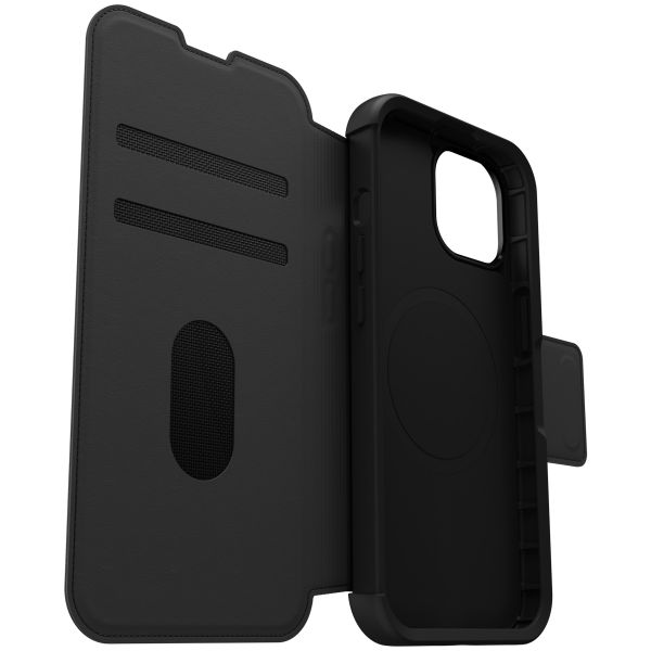 OtterBox ﻿Étui de téléphone portefeuille Strada MagSafe iPhone 15 - Noir