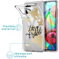 imoshion Coque Design Samsung Galaxy A71 - Let's Go Travel / Noir