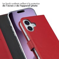 Selencia Étui portefeuille en cuir véritable Apple iPhone 17 - Rouge