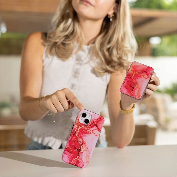 Selencia Powerbank Vivid 5 000 mAh - MagSafe et Qi2 - Desert Gold / Rosy Marble