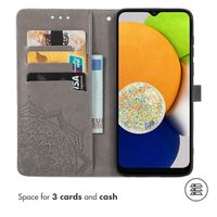 imoshion Etui de téléphone portefeuille Mandala Samsung Galaxy A03 - Gris