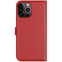 Selencia Étui portefeuille en cuir véritable Apple iPhone 13 Pro Max - Rouge
