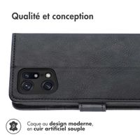 imoshion Étui de téléphone portefeuille Luxe Oppo Find X5 5G - Noir