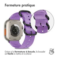 imoshion Bracelet en nylon Apple Watch Series 1-10 / SE / Ultra (2) - 42/44/45/46/49 mm - Violet