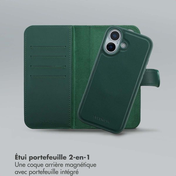 Selencia Étui portefeuille amovible Olyn avec MagSafe Apple iPhone 17 - Vert