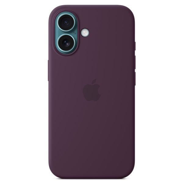 Apple Coque en silicone MagSafe Apple iPhone 16 - Plum