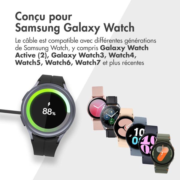 imoshion Câble de charge pour Samsung Galaxy Watch USB-C et USB-A - 2 mètres