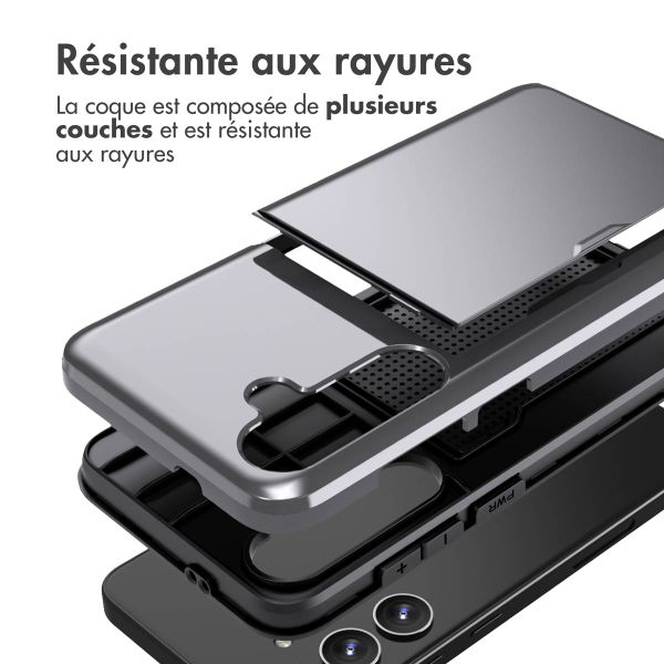 imoshion Coque arrière avec porte-cartes Samsung Galaxy S24 Plus - Gris