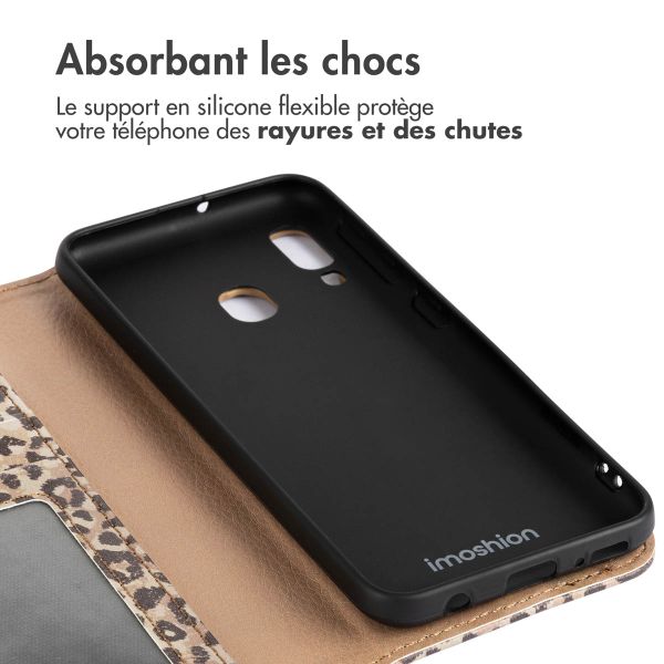 imoshion Étui de téléphone portefeuille Design Samsung Galaxy A20e - Leopard Mood