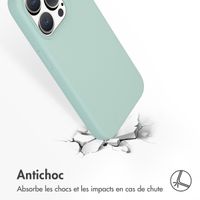 Accezz Coque Liquid Silicone avec MagSafe Apple iPhone 15 Pro - Sky Blue