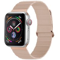 imoshion Bracelet en cuir magnétique Apple Watch Series 1 á 9 / SE (38/40/41 mm) | Series 10 (42 mm) - Beige