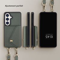 Selencia Coque de télephone Sera avec cordon et porte-cartes enveloppe Samsung Galaxy S26 - Sage Green