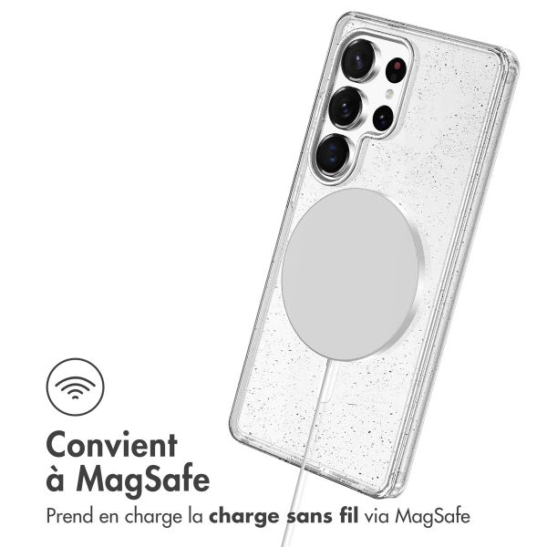 imoshion Coque Pailletée avec MagSafe Samsung Galaxy S25 Ultra - Paillettes Transparent