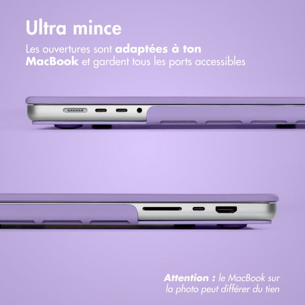 imoshion Coque rigide pour MacBook Pro 16 pouces (2021) / Pro 16 pouces (2023) M3 chip - A2485 / A2780 / A2991 / A3186 / A3403 - Lavender Lilac