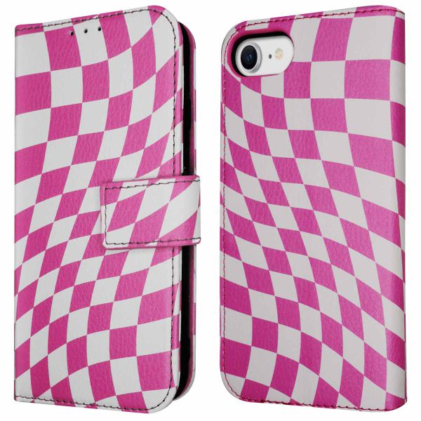 imoshion Étui de télephone portefeuille Design Apple iPhone SE (2022 / 2020) / 8 / 7 / 6(s) - Retro Pink