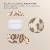 Selencia Coque Sabi motif panthère  Apple Airpods 3 - Soft Ivory