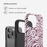 Selencia Coque arrière Vivid Apple iPhone 14 Pro Max - Trippy Swirl Dark Rose