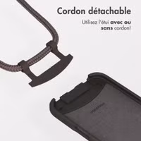 imoshion Coque arrière Color avec cordon amovible et MagSafe Apple iPhone Air - Black Coffee
