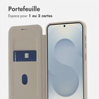 imoshion Bookcase transparente avec MagSafe Samsung Galaxy S25 / S24 - Beige