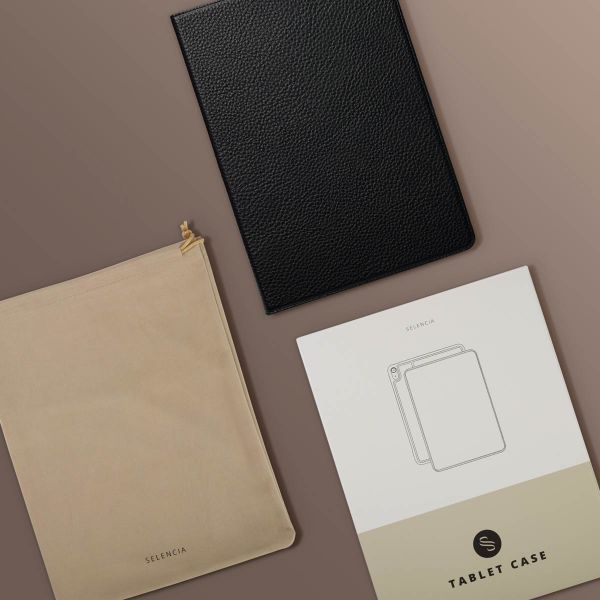 Selencia Coque tablette Riva Apple iPad 9 (2021) 10.2 pouces / iPad 8 (2020) 10.2 pouces / iPad 7 (2019) 10.2 pouces - Noir