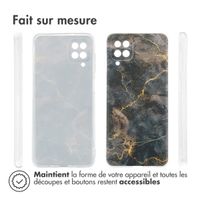 imoshion Coque Design Samsung Galaxy A12 - Black Marble