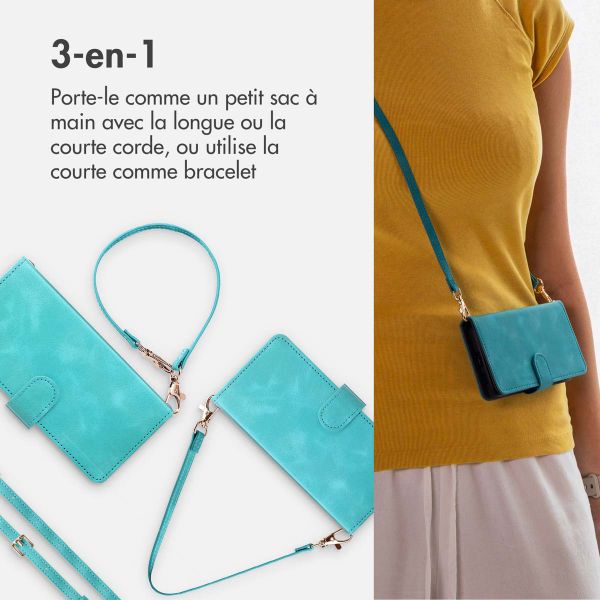 imoshion Etui de télephone portefeuille avec cordon Samsung Galaxy S25 Plus - Turquoise