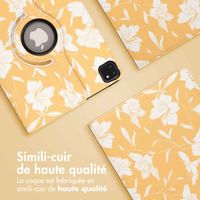 imoshion Coque tablette Design rotatif à 360° iPad Pro 11 (2018/2020/2021/2022) - Yellow Flowers