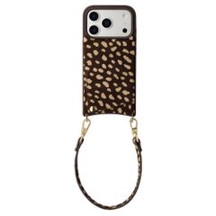 Selencia Nova coque arrière en cuir véritable avec porte-cartes Apple iPhone 17 Pro - Fawn Chic