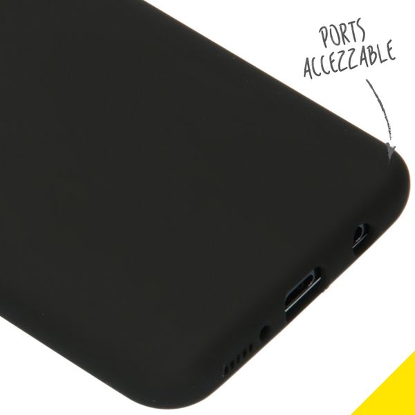 Accezz Coque Liquid Silicone Samsung Galaxy A50 / A30s - Noir