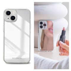 Selencia Coque Mirror iPhone 14 - Coque avec miroir - Argent