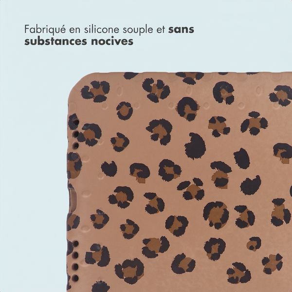 imoshion Coque arrière Kidsproof Design avec poignée Apple iPad 11 (2025) 11 pouces A16 / iPad 10 (2022) 10.9 pouces - Motif panthère