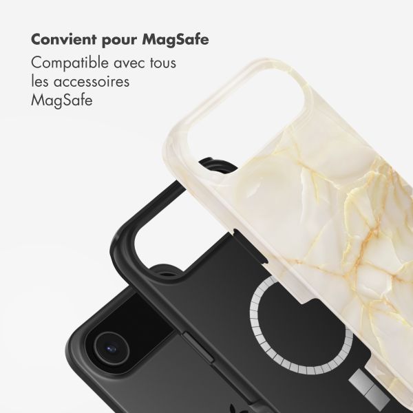 Selencia Coque arrière Vivid avec MagSafe Apple iPhone Air - Golden Beige Marble