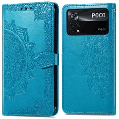 imoshion Etui de téléphone portefeuille Mandala Xiaomi Poco X4 Pro 5G - Turquoise