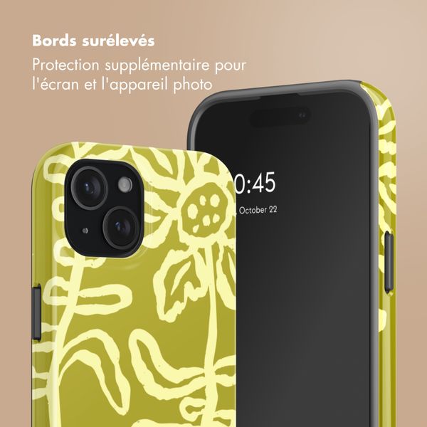 Selencia Coque arrière Vivid Apple iPhone 15 - Chalky Bloom