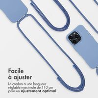 imoshion Coque arrière Color avec cordon amovible et MagSafe Apple iPhone 16 Pro - Ash Blue