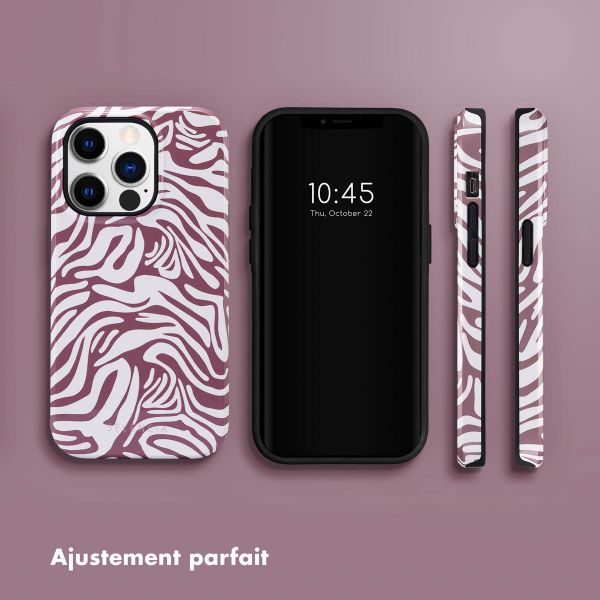 Selencia Coque arrière Vivid Apple iPhone 14 Pro - Trippy Swirl Dark Rose