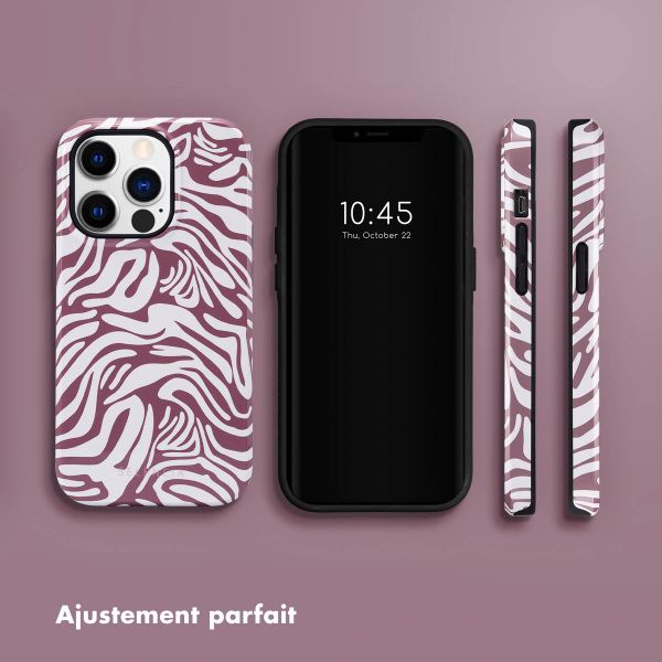 Selencia Coque arrière Vivid Tough iPhone 14 Pro - Trippy Swirl Dark Rose