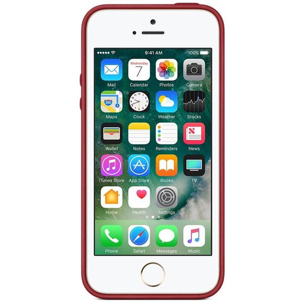 Apple Coque Leather Apple iPhone SE (2016) / 5 / 5s - Red