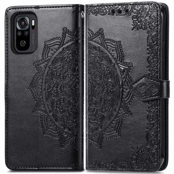 imoshion Etui de téléphone Mandala Xiaomi Redmi Note 10 (4G) / Note 10S - Noir