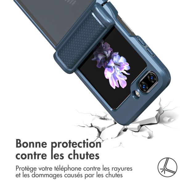 imoshion Coque arrière Rugged Clear Samsung Galaxy Z Flip 5 - Bleu foncé