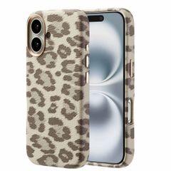 Selencia Coque Sabi imprimé panthère avec MagSafe Apple iPhone 16 - Soft Ivory
