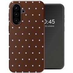 Selencia Coque arrière Vivid Samsung Galaxy A57 (5G) - Happy Dots Chocolate