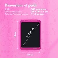 imoshion Tablette de dessin LCD pour enfants - Avec écran couleur et 2 stylos - Hot Pink