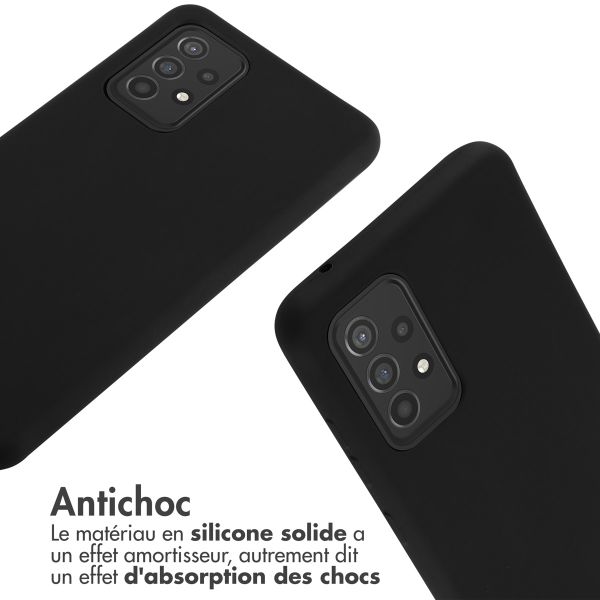 imoshion Coque en silicone avec cordon Samsung Galaxy A52(s) (5G/4G) - Noir