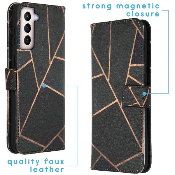 imoshion Design Softcase Bookcase Samsung Galaxy S21 Plus - Black Graphic