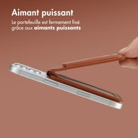 Accezz Portefeuille en cuir avec support - Compatible avec MagSafe et Qi2 - Sienna Brown