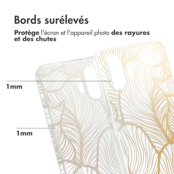 imoshion Coque Design Nothing Phone (2) - Golden Leaves Transparent